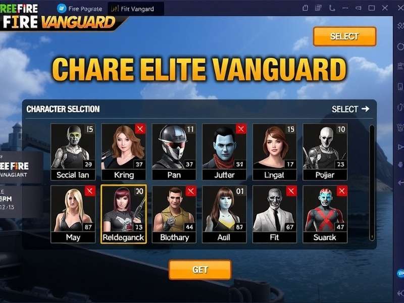 Diverse character roster in Free Fire Elite Vanguard Free Fire Elite Vanguard character selection